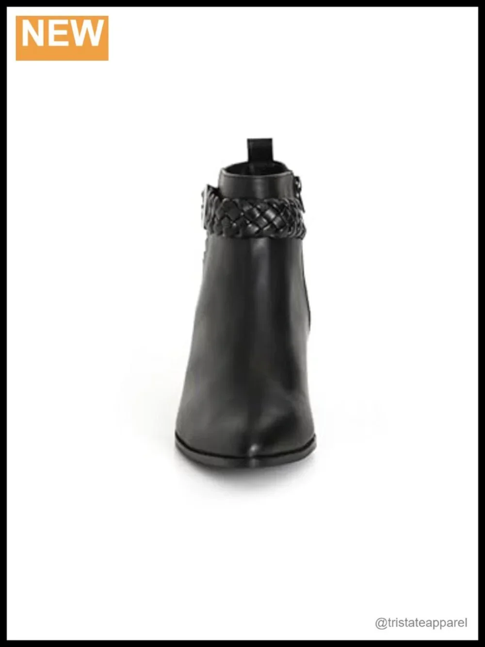 Womens Faux Suede Ankle Bootie Block Heel Wide Fit Side Zip